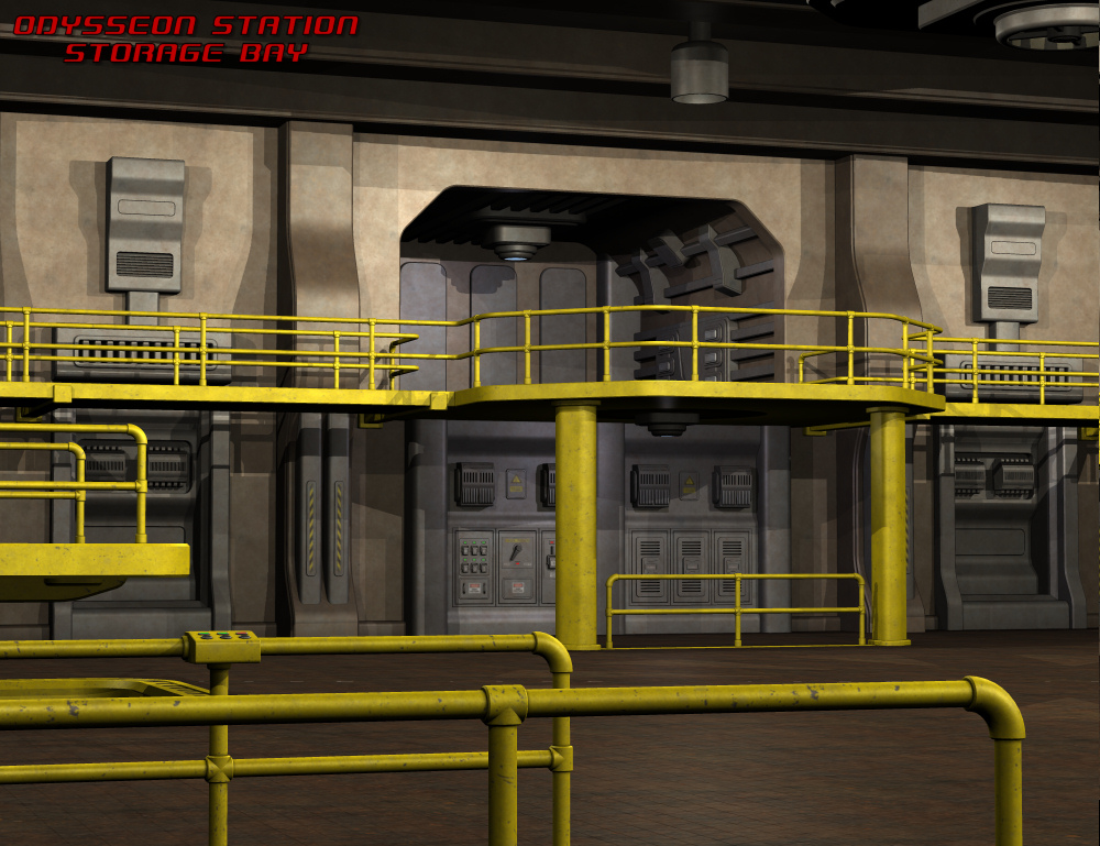 Odysseon Station Storage Bay by: Nightshift3D, 3D Models by Daz 3D