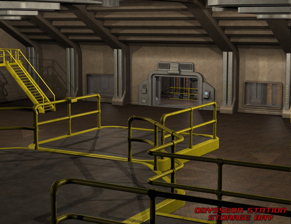 Odysseon Station Storage Bay by: Nightshift3D, 3D Models by Daz 3D