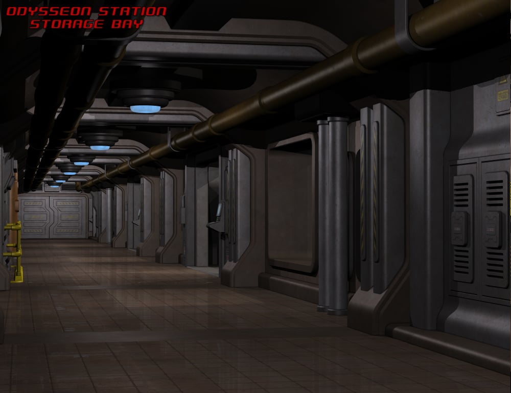 Odysseon Station Storage Bay | Daz 3D