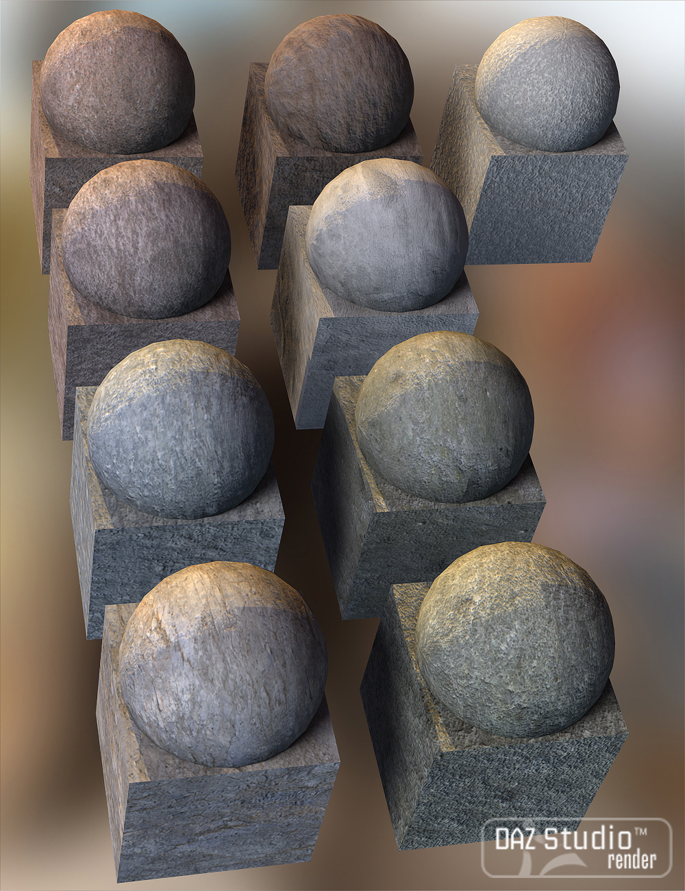 Ingenious Rock Shaders by: JGreenlees, 3D Models by Daz 3D