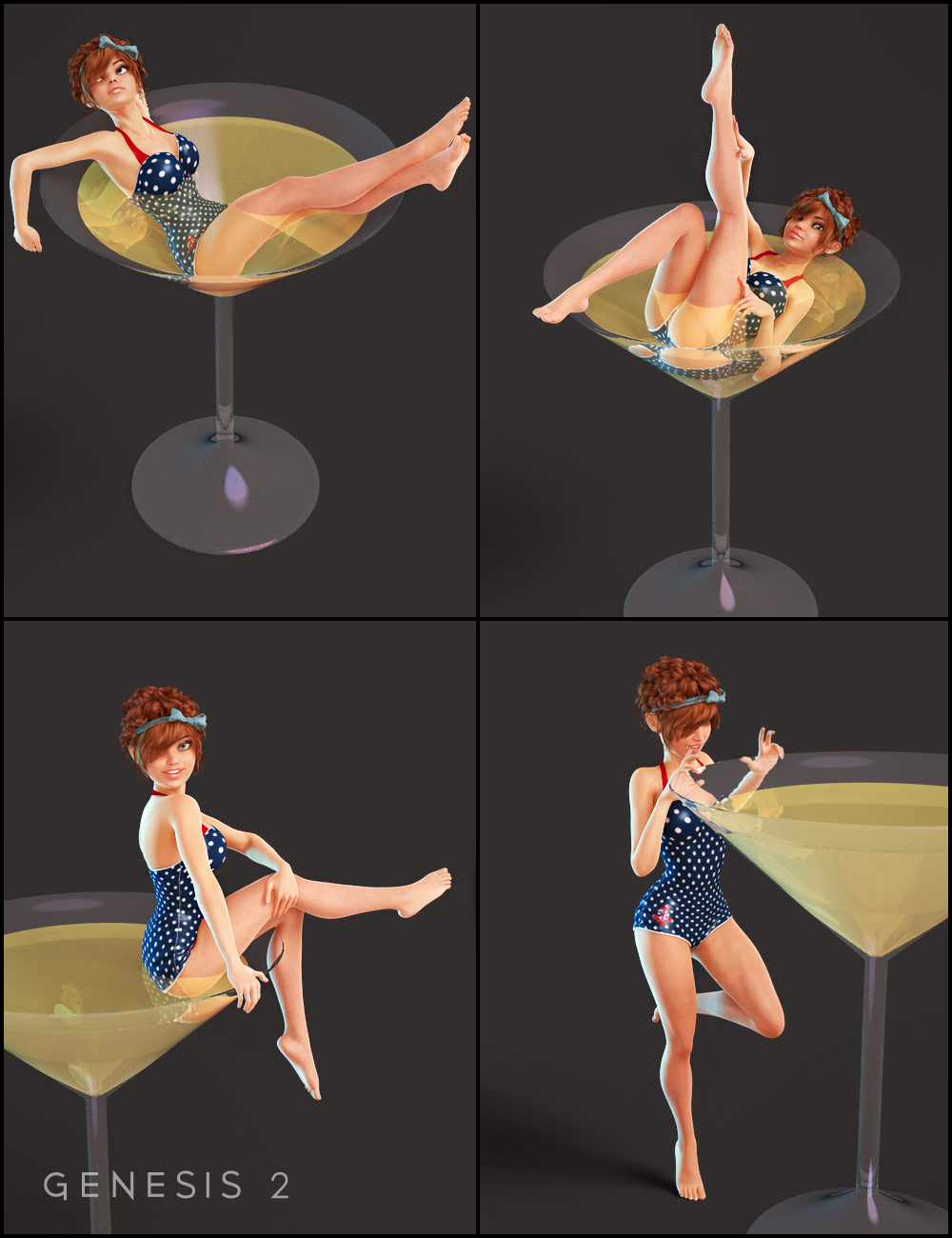 Pinups 'N Props for The Girl 6 by: DraagonStorm, 3D Models by Daz 3D