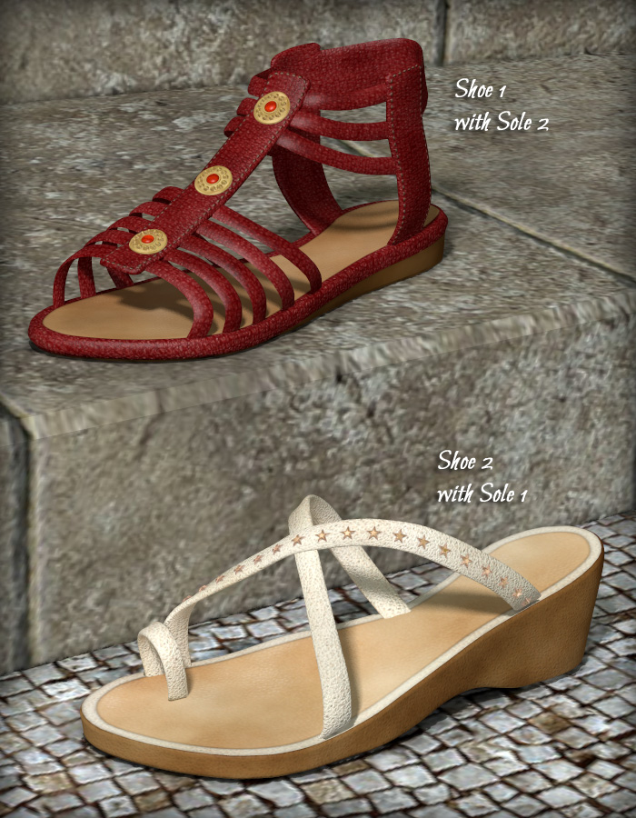 Patchwork Shoes 1 by: esha, 3D Models by Daz 3D