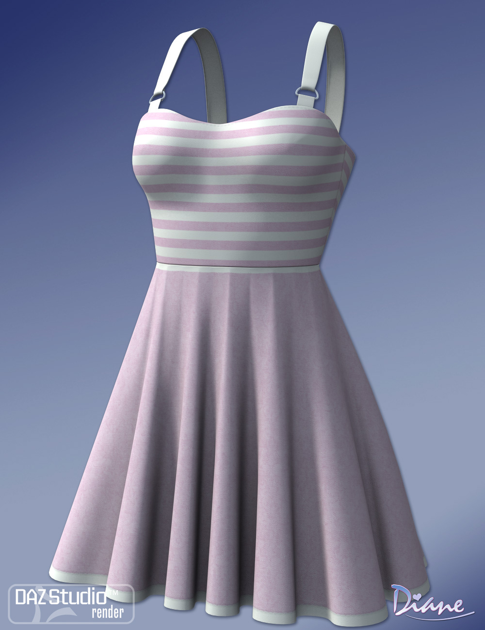Summer Fresh for Garden Party Dress by: Diane, 3D Models by Daz 3D