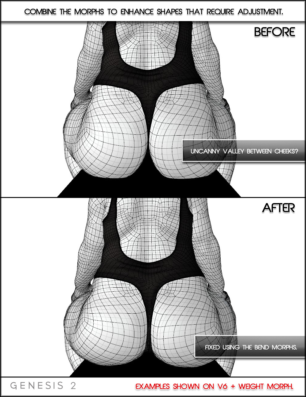 Glute Control for Genesis 2 Female(s) and V6 by: Zev0, 3D Models by Daz 3D