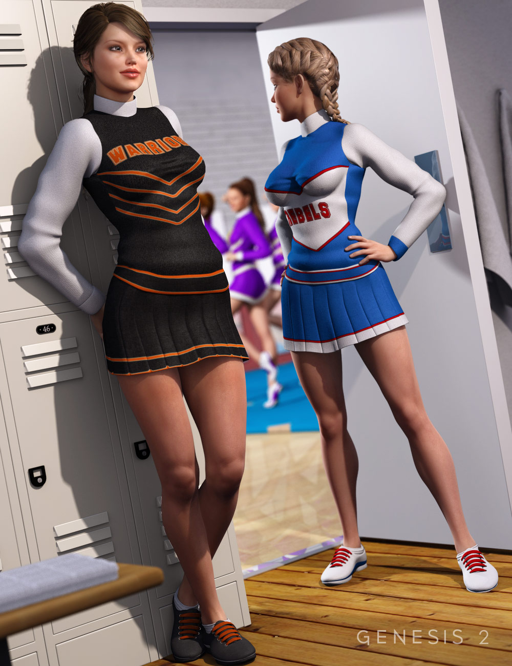 Cheerleader Textures by: Sarsa, 3D Models by Daz 3D