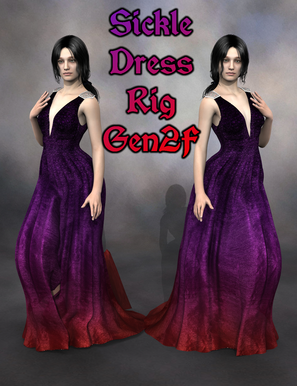 Sickle Dress Rig Genesis 2 Female by: Sickleyield, 3D Models by Daz 3D