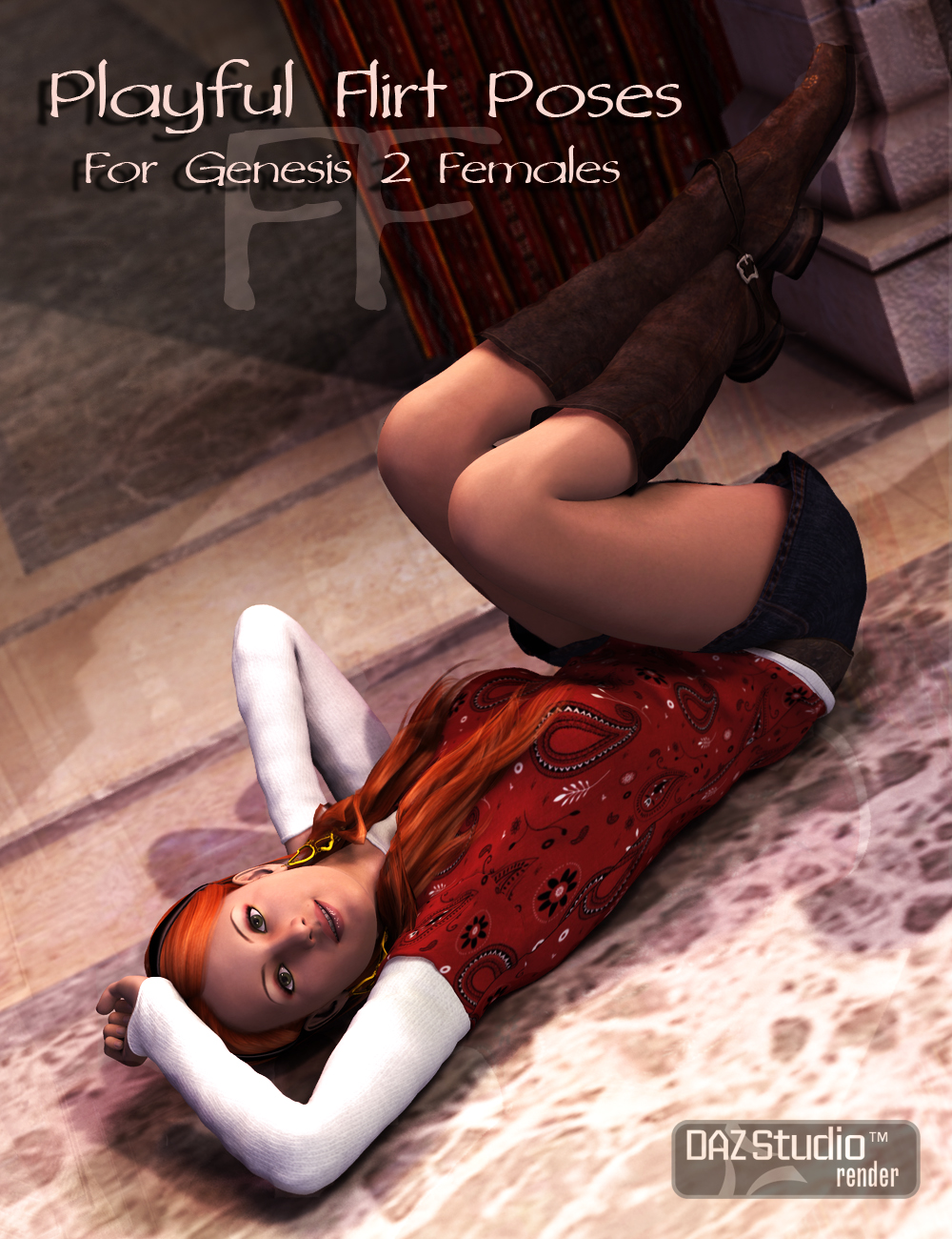 Playful Flirt Poses for Genesis 2 Female(s) by: FeralFey, 3D Models by Daz 3D