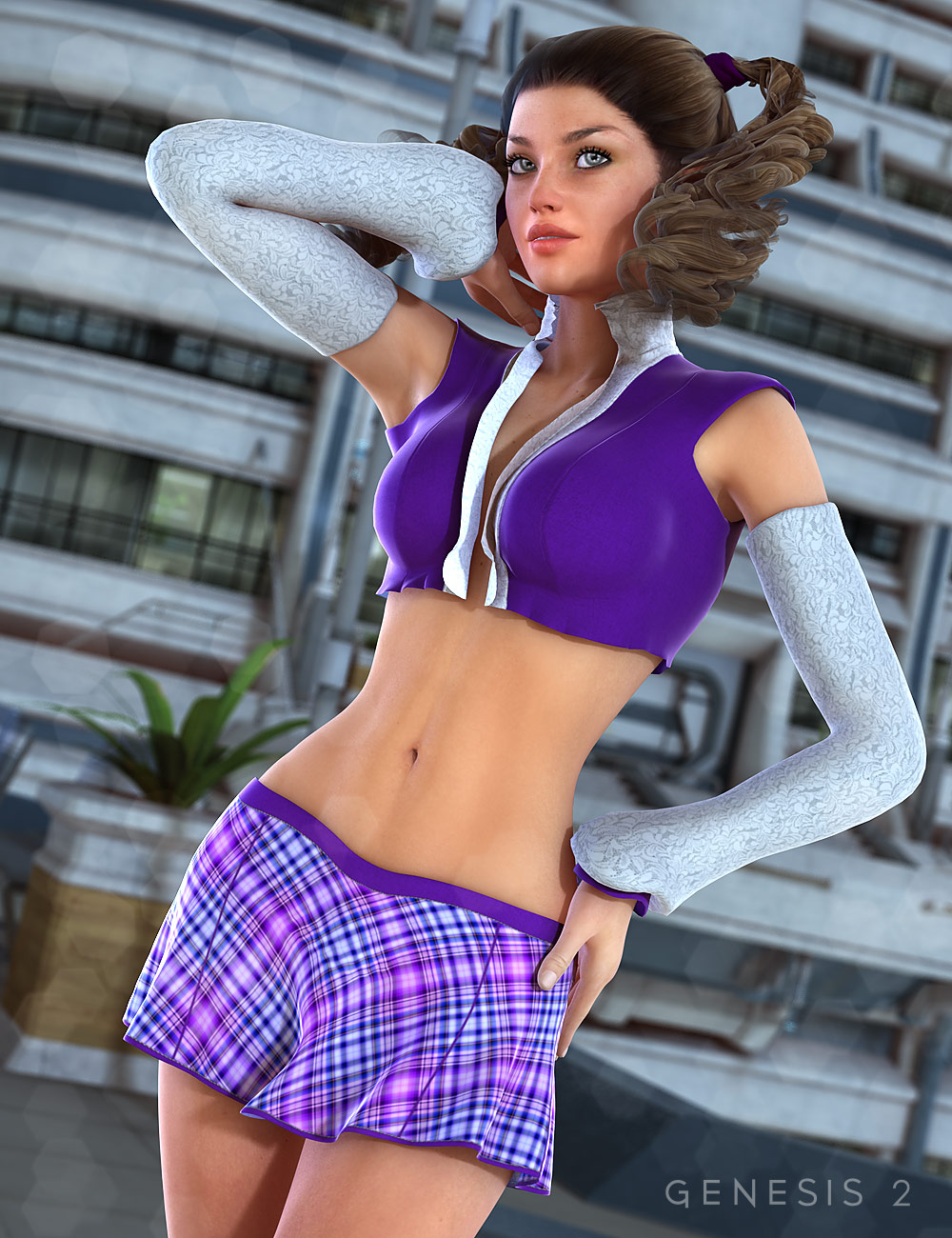Extra Credit Outfit for Genesis 2 Female(s) by: Barbara BrundonSarsa, 3D Models by Daz 3D
