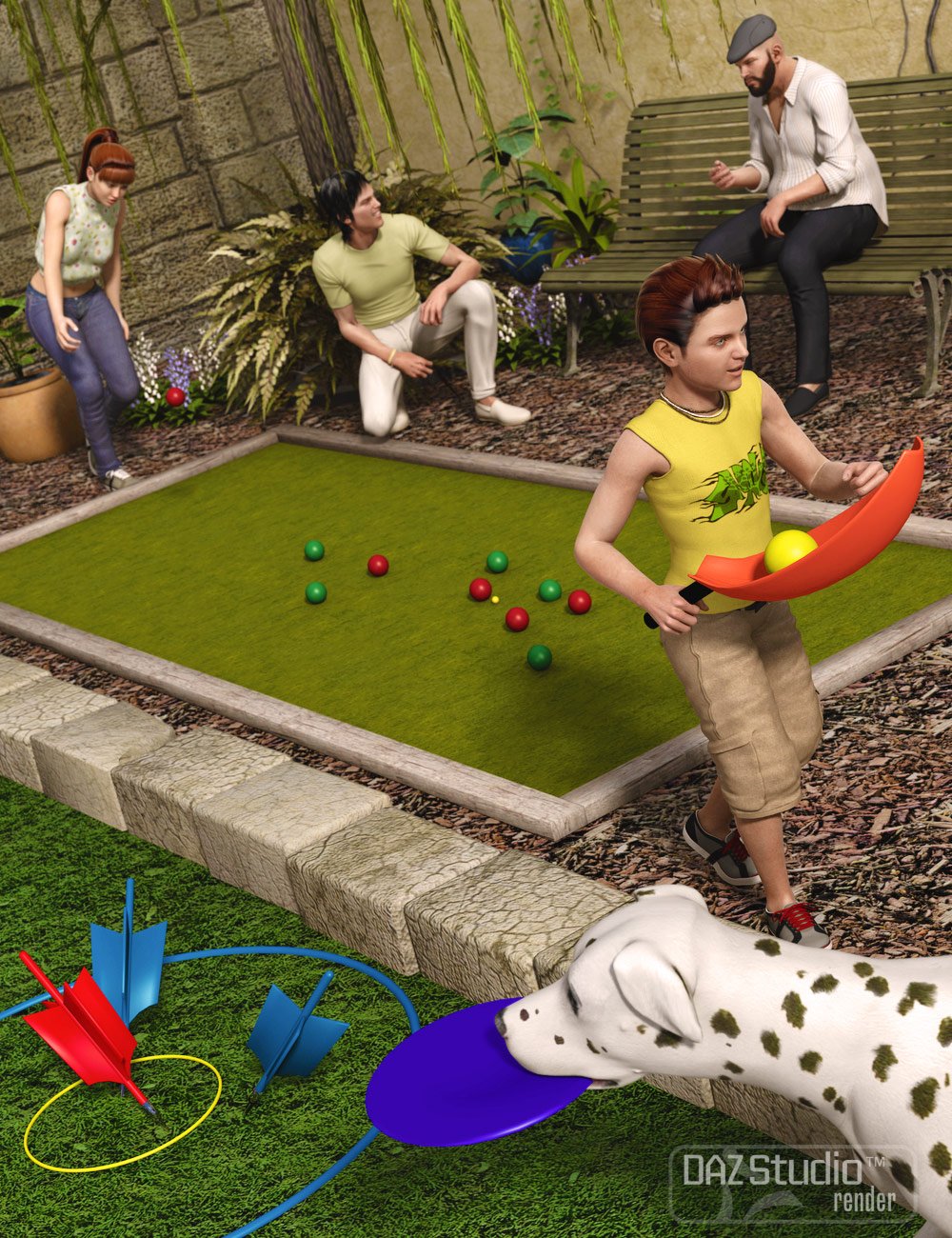Outdoor Fun Set by: ARTCollab, 3D Models by Daz 3D