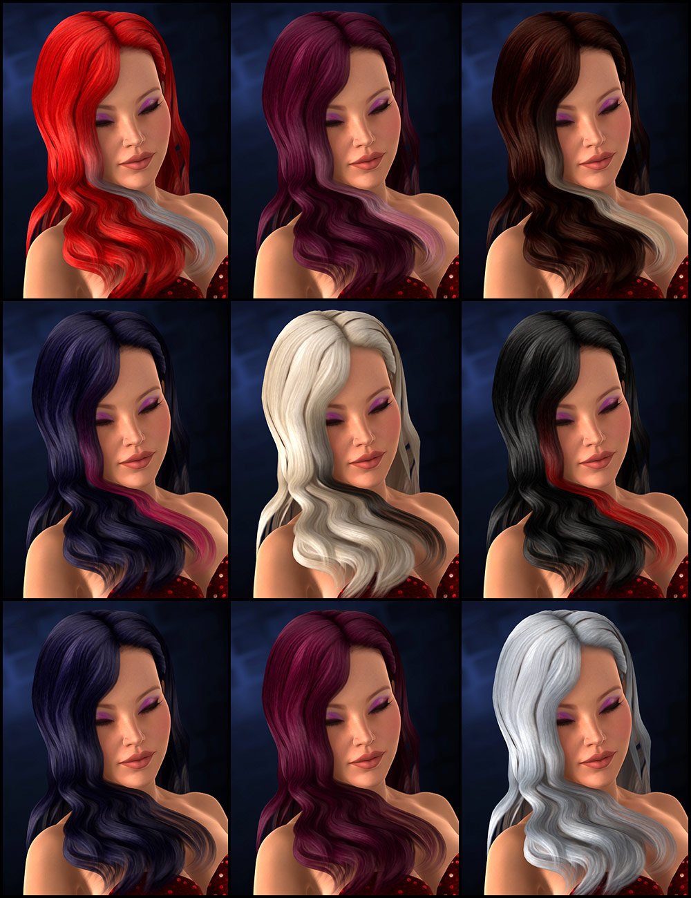 Elegance Hair by: , 3D Models by Daz 3D