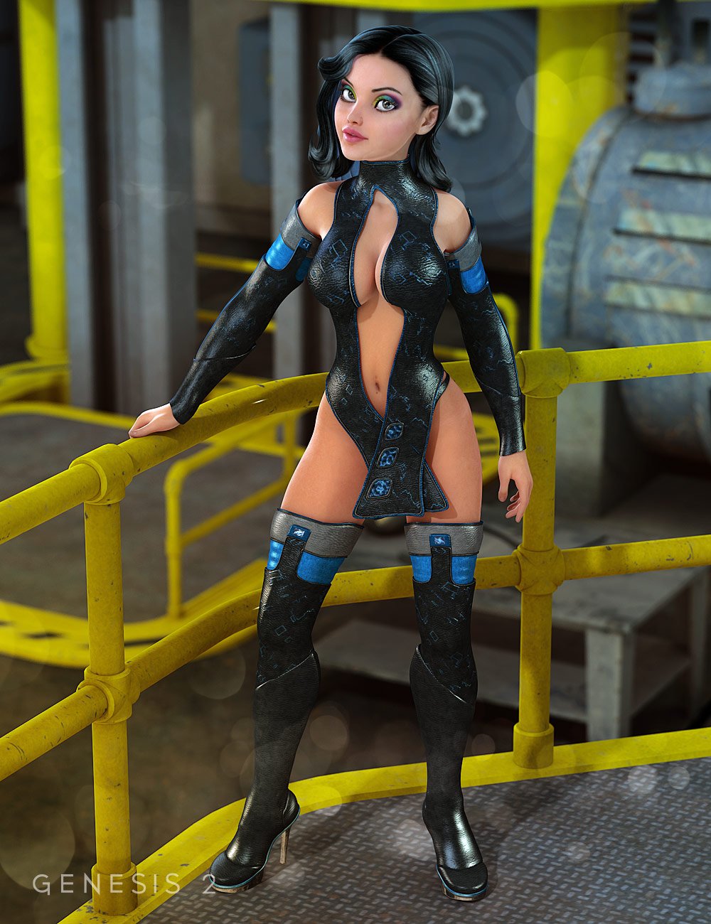 Sci-Fi Siren Outfit for Genesis 2 Female(s) by: Barbara BrundonSarsa, 3D Models by Daz 3D