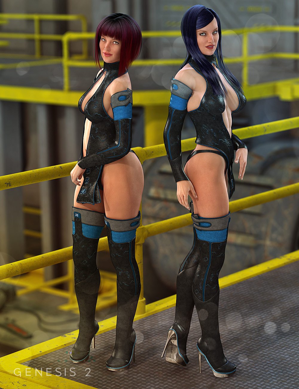 Sci-Fi Siren Outfit for Genesis 2 Female(s) by: Barbara BrundonSarsa, 3D Models by Daz 3D