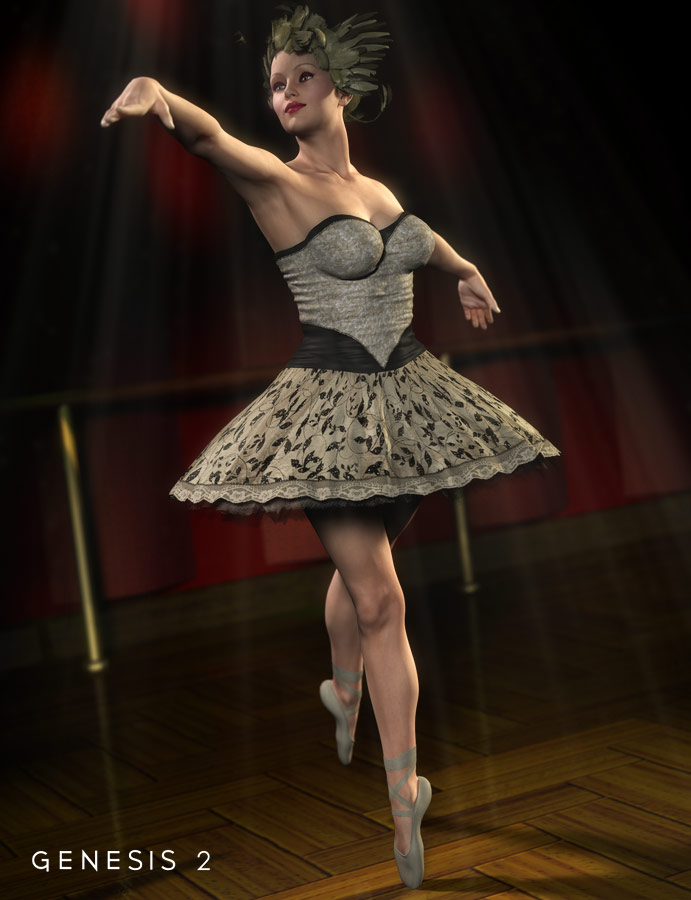 Ballerina Outfit Textures for Genesis 2 Female(s) by: Sarsa, 3D Models by Daz 3D