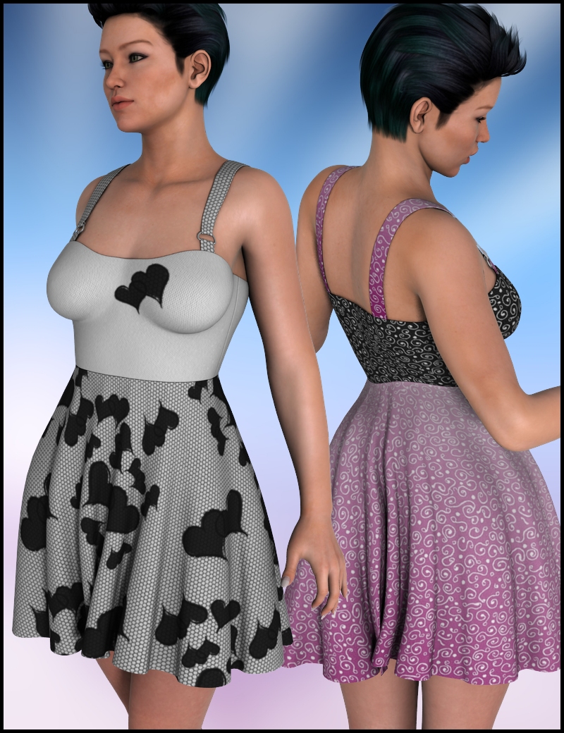 WT8 Garden Party Dress Textures by: Xena, 3D Models by Daz 3D