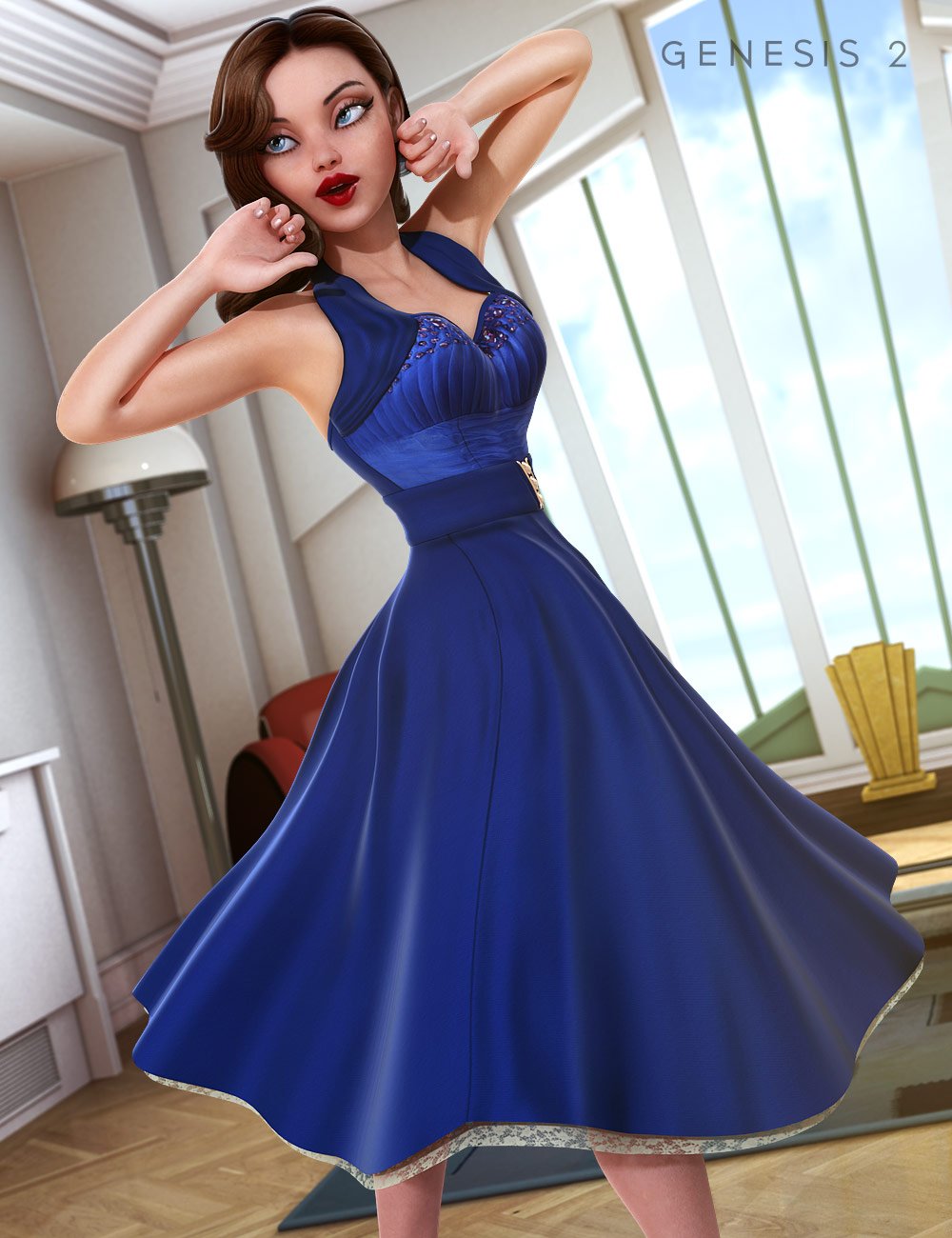 NYC Couture: Paige Dress by: , 3D Models by Daz 3D