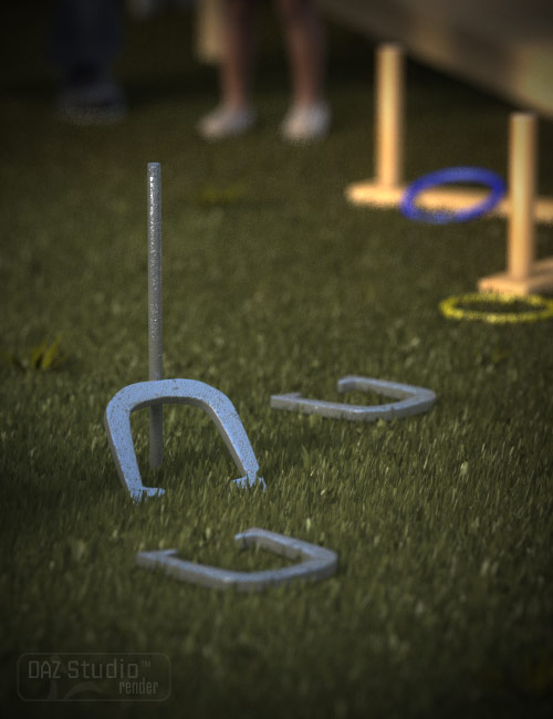 Outdoor Fun Tossing Games Daz 3D
