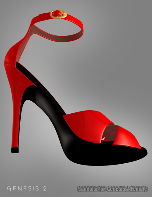 Sandals For Genesis 2 Female(s) by: dx30, 3D Models by Daz 3D
