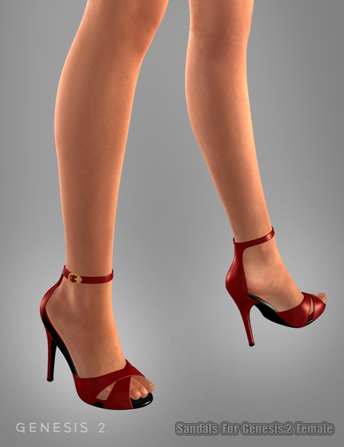 Sandals For Genesis 2 Female(s) by: dx30, 3D Models by Daz 3D