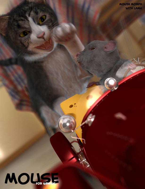 Mouse for Genesis by: JoeQuick, 3D Models by Daz 3D