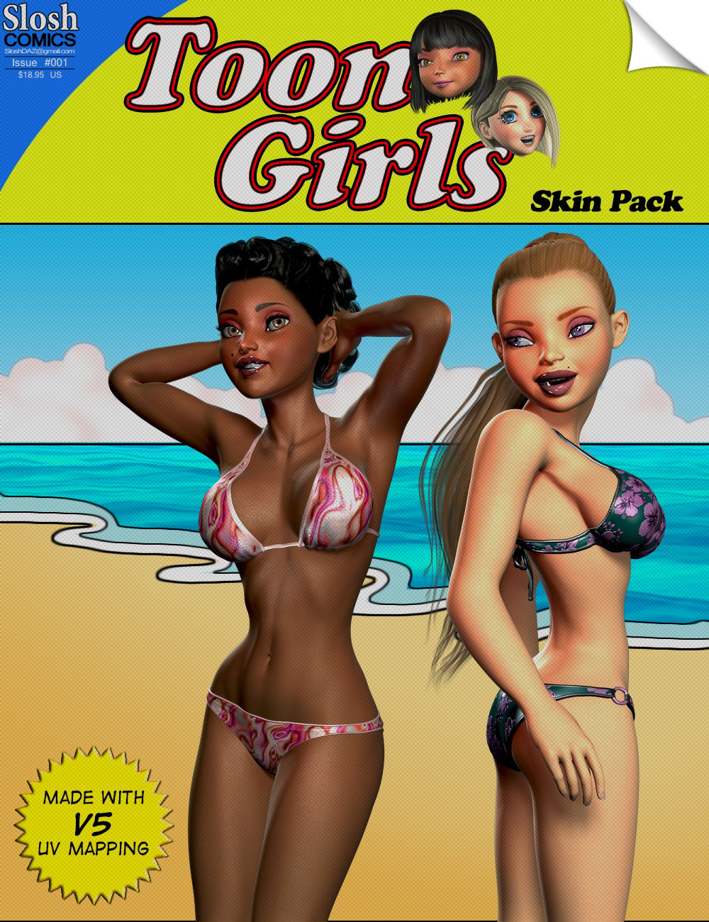 Toon Girls Skin Pack by: SloshWerks, 3D Models by Daz 3D