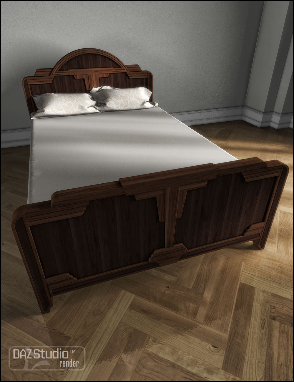 Deco Bed 1 by: Jack Tomalin, 3D Models by Daz 3D