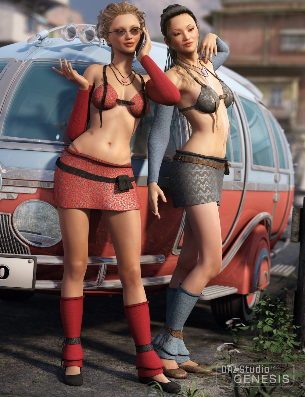 Maki Outfit Looks by: , 3D Models by Daz 3D