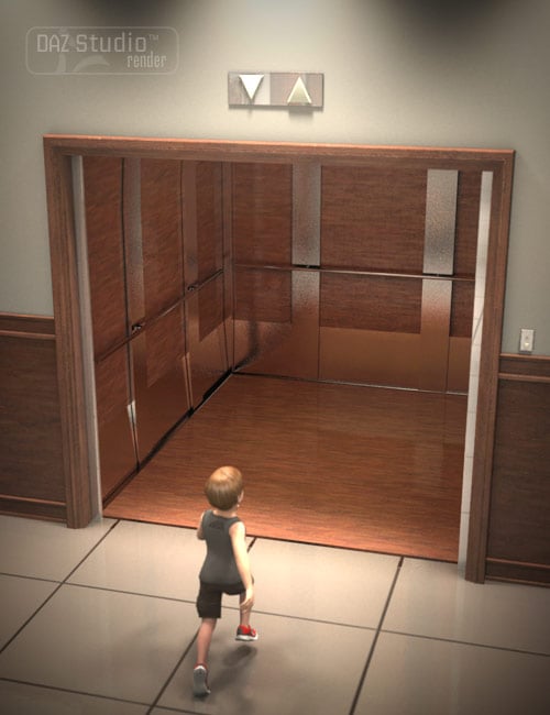 Elevator Hallway by: , 3D Models by Daz 3D