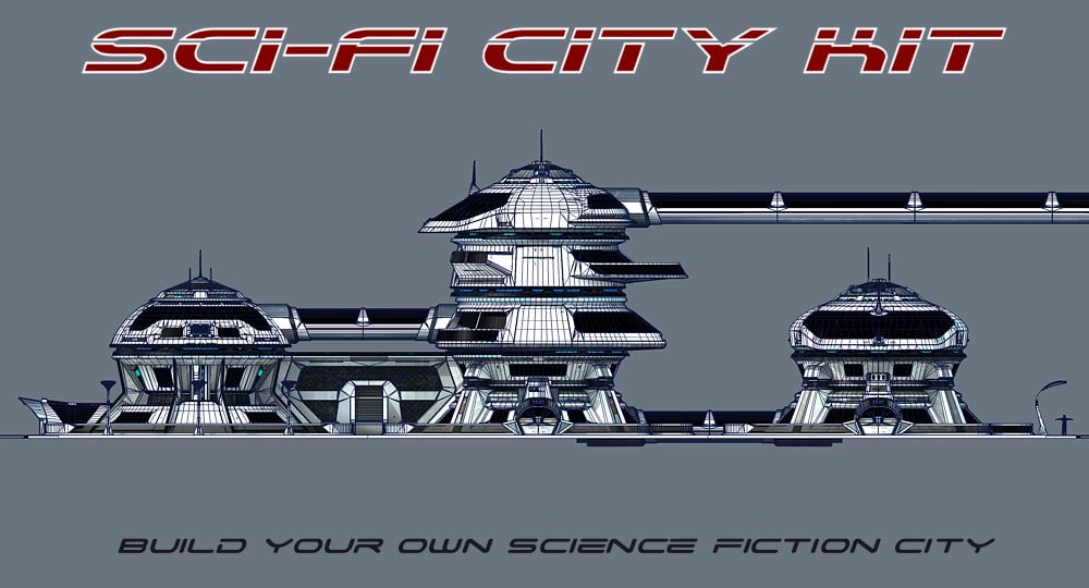Sci-fi City Kit Sci-fi City Kit by: Kibarreto, 3D Models by Daz 3D