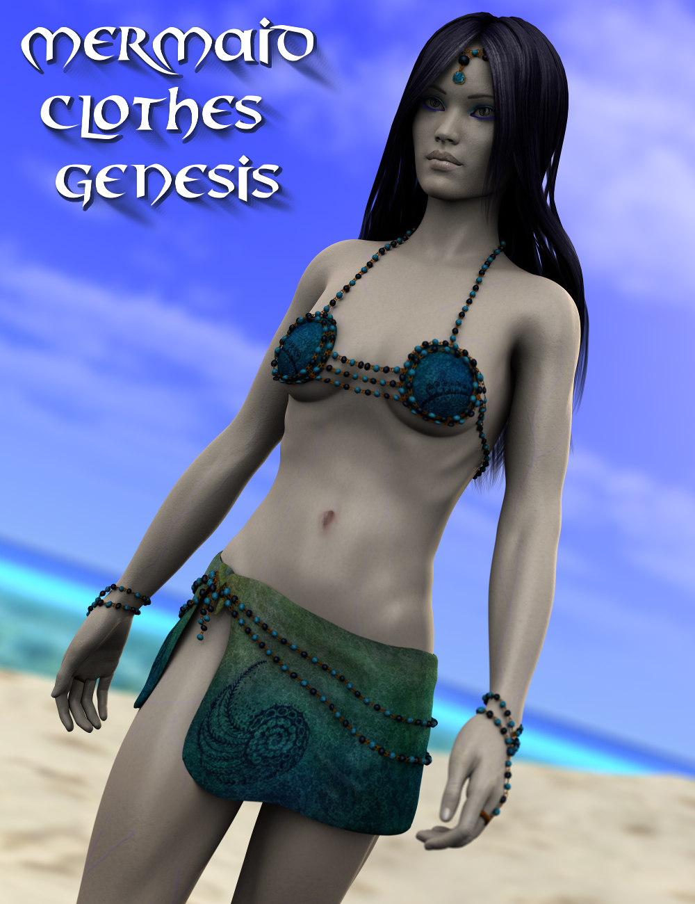 Mermaid Clothes Genesis by: FuselingSickleyield, 3D Models by Daz 3D
