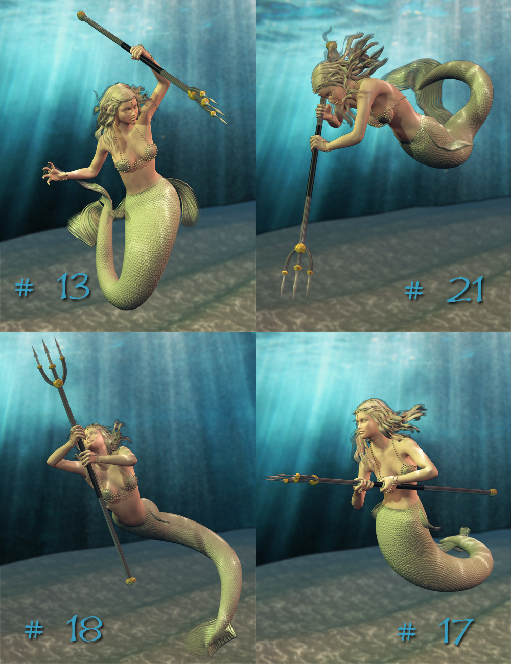Defenders of the Deep for Genesis by: FeralFey, 3D Models by Daz 3D