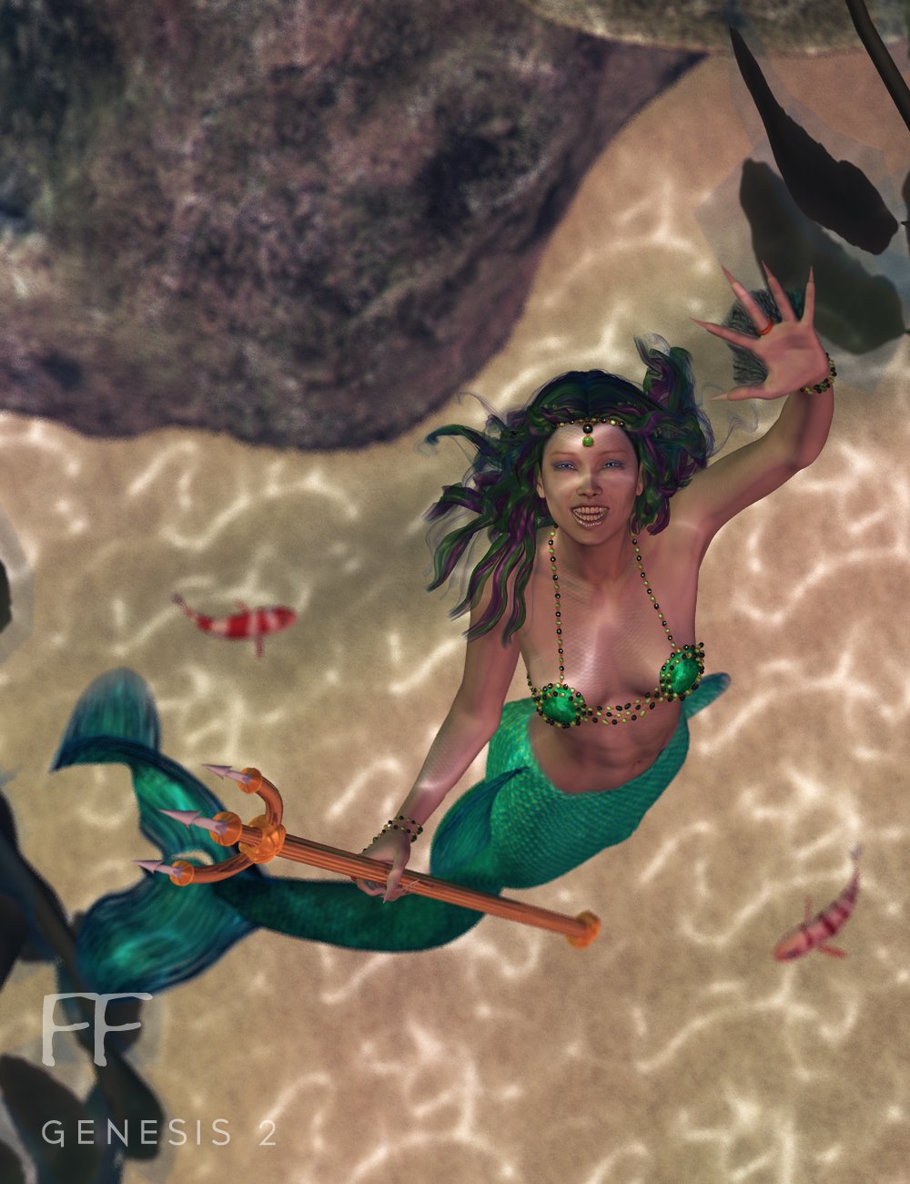 Defenders of the Deep for Genesis 2 Female(s) by: FeralFey, 3D Models by Daz 3D