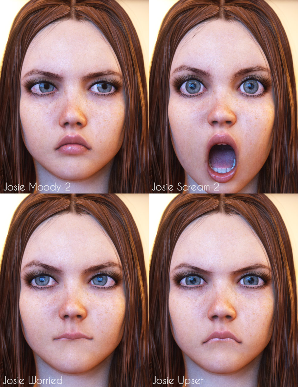Expressions for Teen Josie by: Diane, 3D Models by Daz 3D