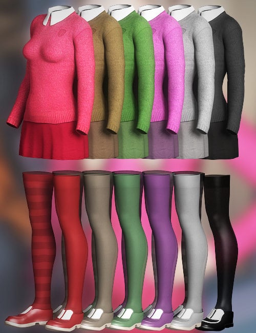 Dress Code Violation Outfit by: Oskarsson, 3D Models by Daz 3D