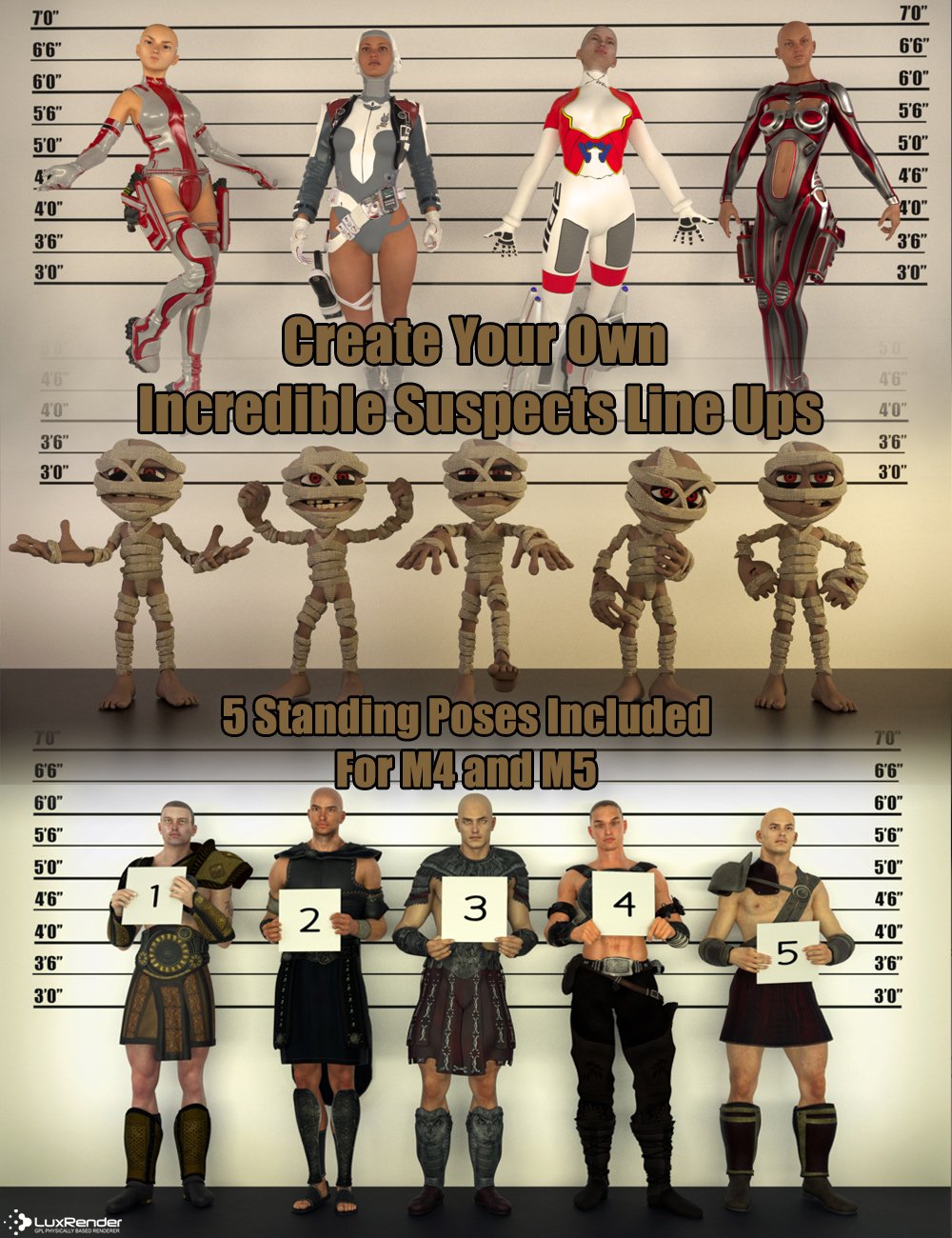 The Line Up by: V3Digitimes, 3D Models by Daz 3D