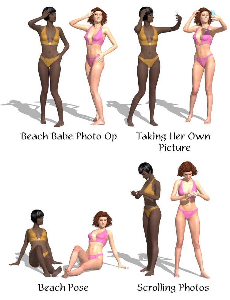 Beach Babe Action Beach Babe Action by: Don Albert, 3D Models by Daz 3D