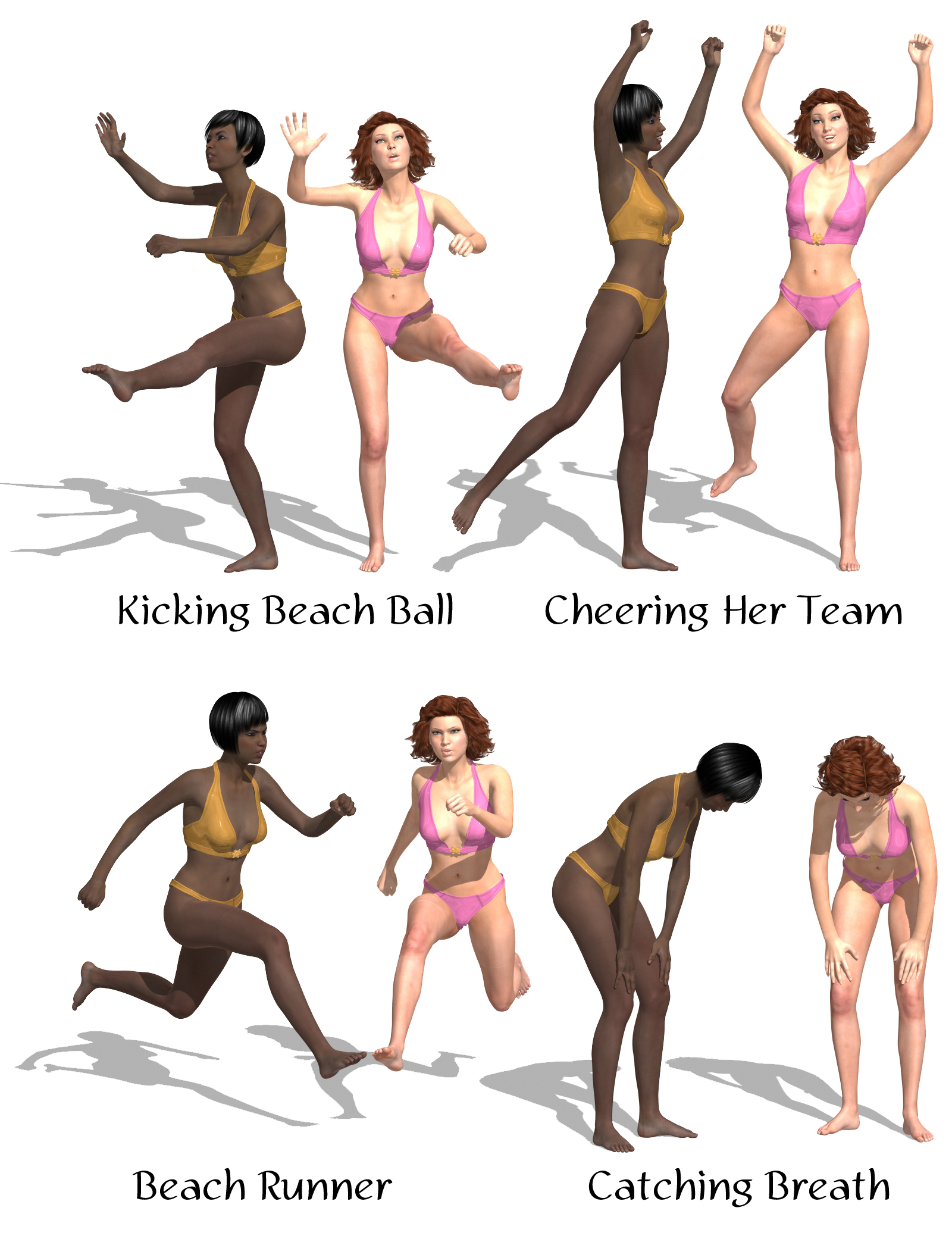 Beach Babe Action by: Don Albert, 3D Models by Daz 3D