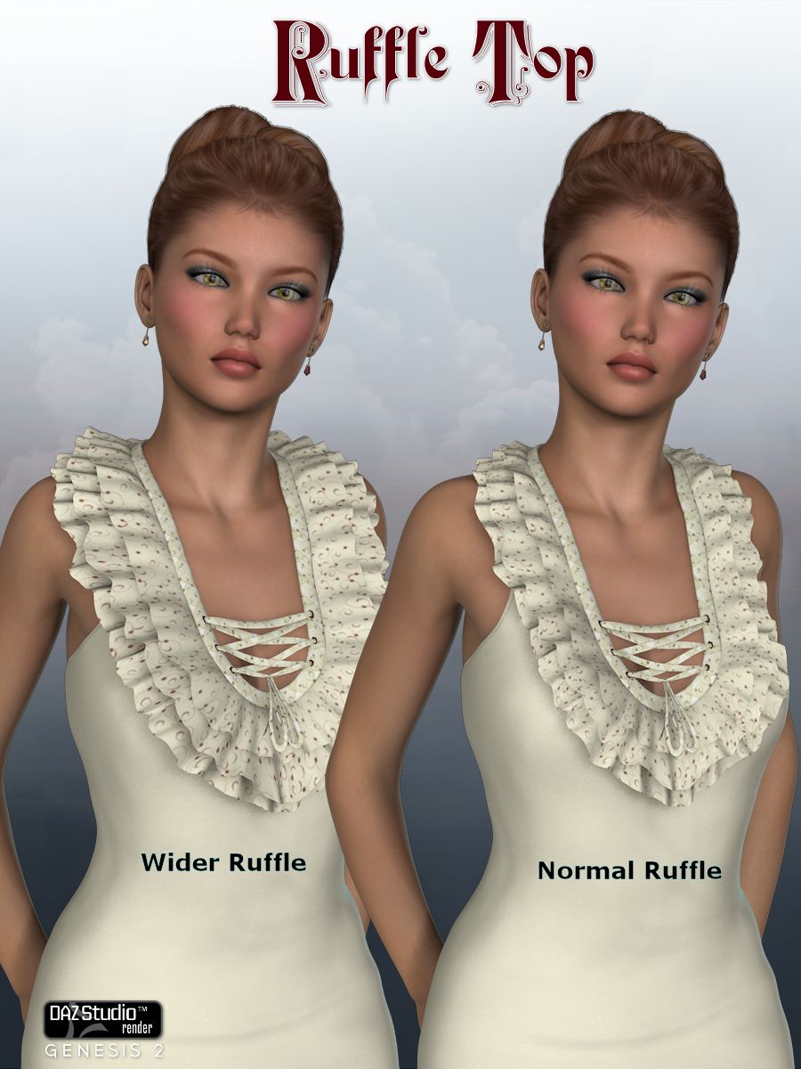 Ruffle Top by: WildDesigns, 3D Models by Daz 3D