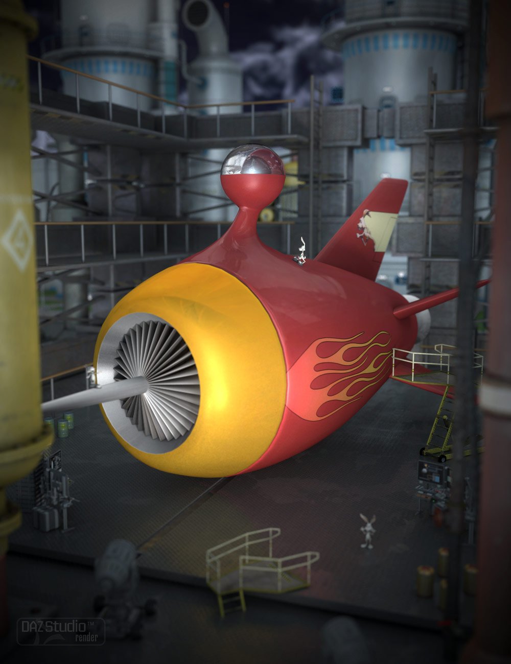 Toon Rocket Racer by: Valandar, 3D Models by Daz 3D