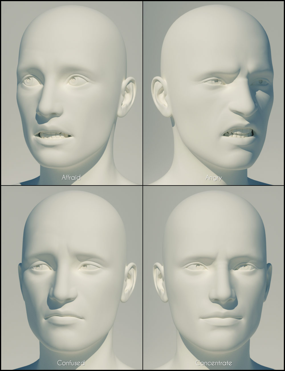 Genesis 2 Male Head Morphs by: , 3D Models by Daz 3D