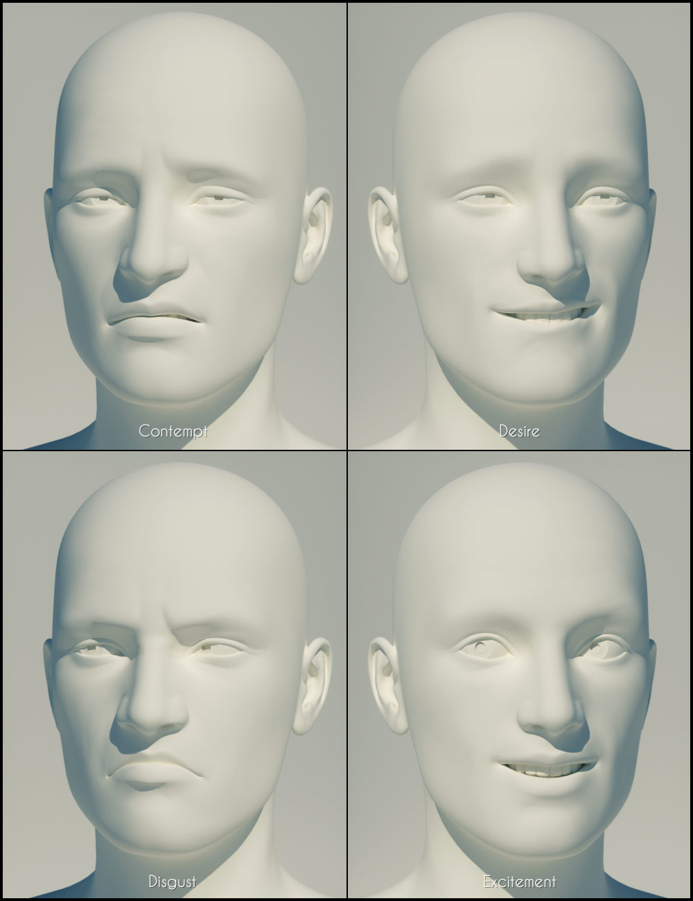 Genesis 2 Male Head Morphs by: , 3D Models by Daz 3D
