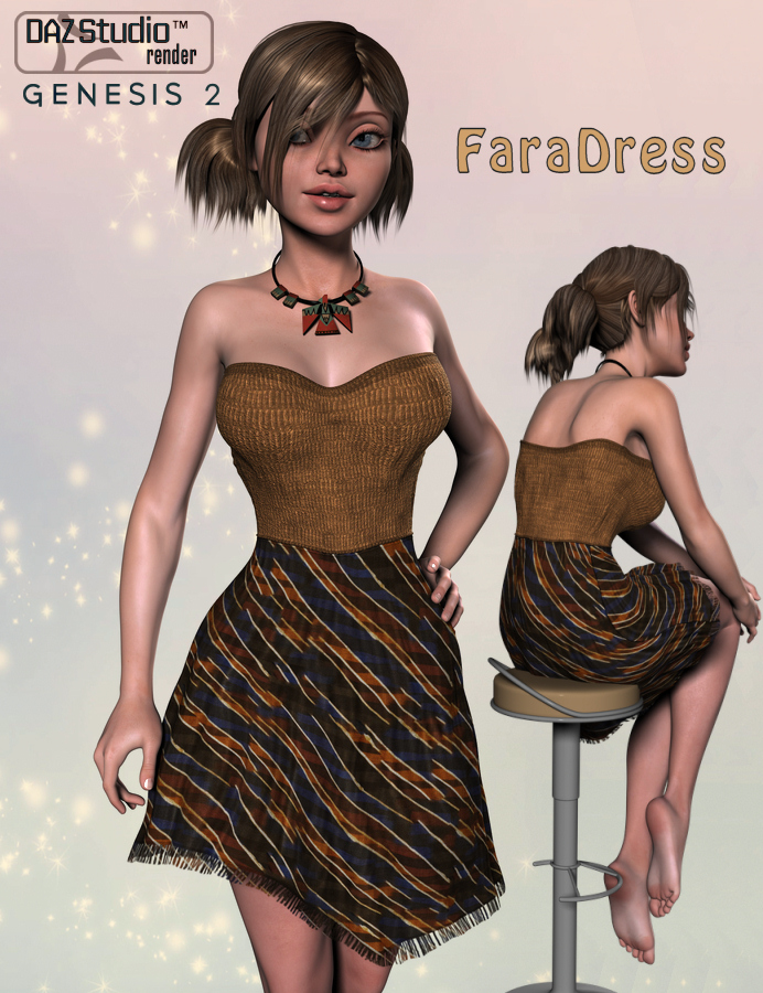 FaraDress by: Karth, 3D Models by Daz 3D