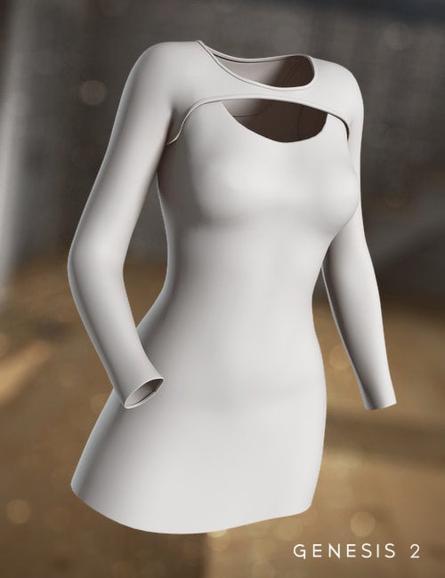 Little Black Dress for Genesis 2 Female(s) by: Xena, 3D Models by Daz 3D