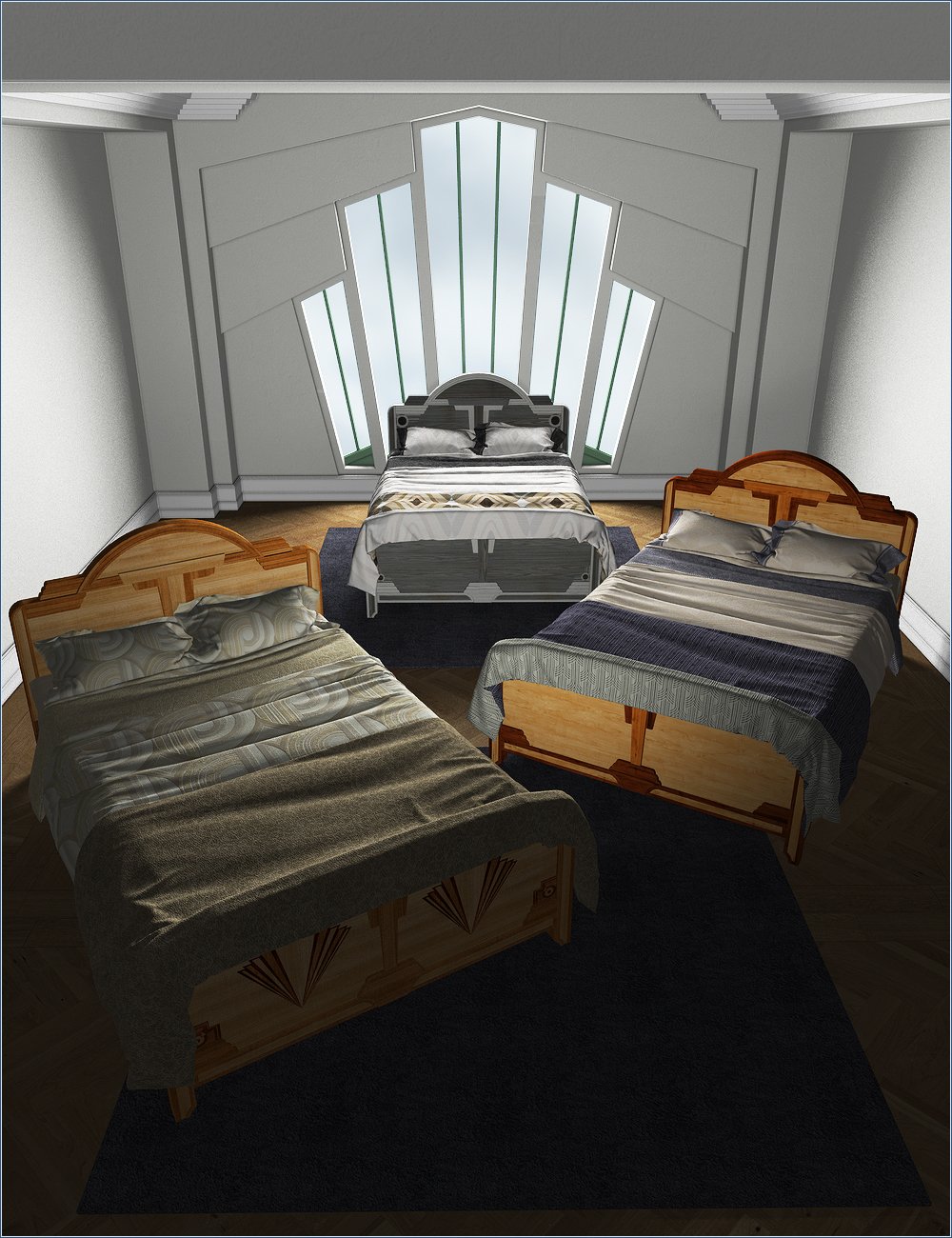 Deco Shades for Deco Bed 1 by: ForbiddenWhispers, 3D Models by Daz 3D
