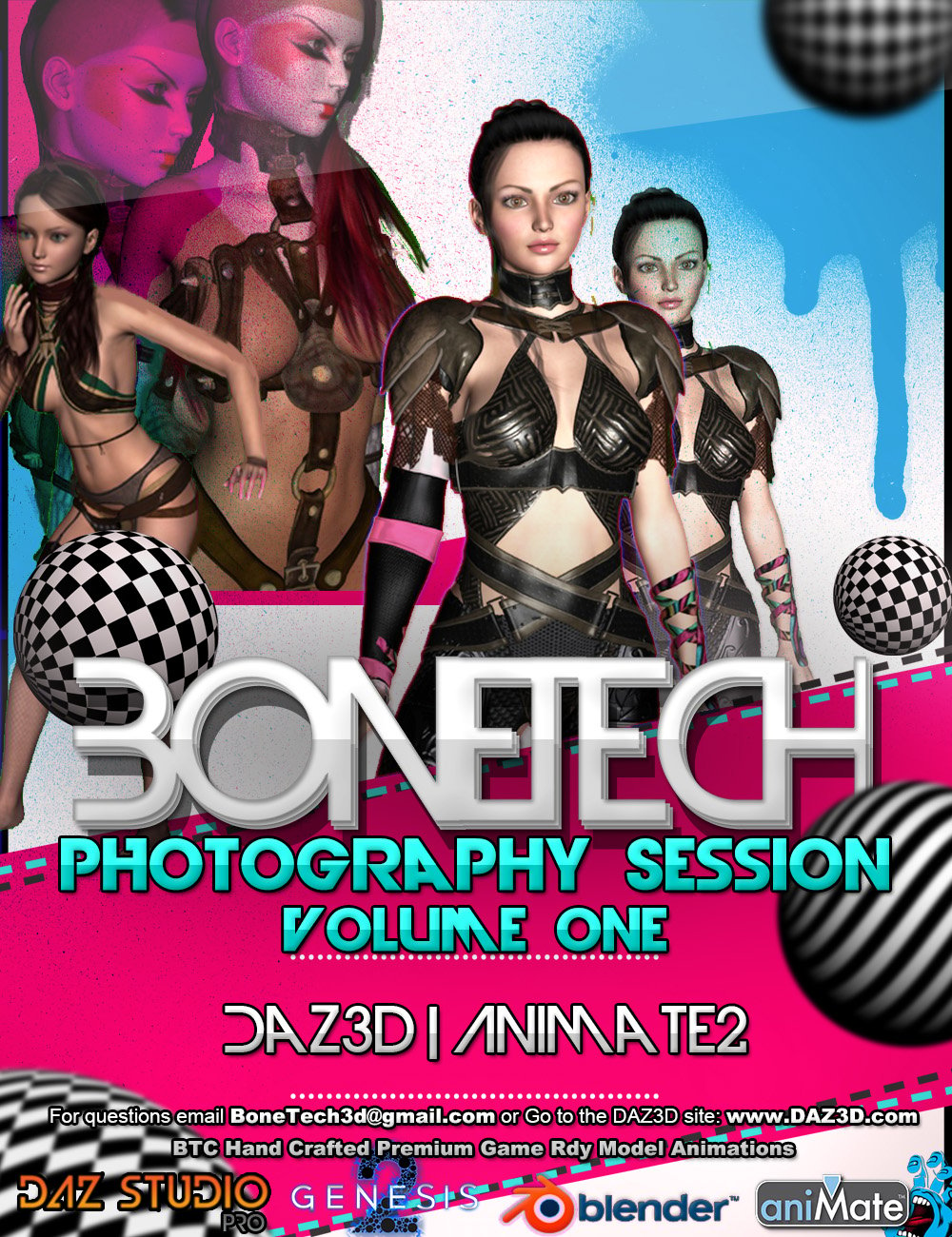 Photography Session Vol.1 Animation Pack by: BoneTech3D, 3D Models by Daz 3D