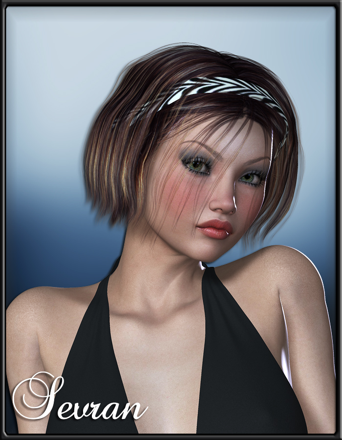 Sevran Hair by: SWAM, 3D Models by Daz 3D