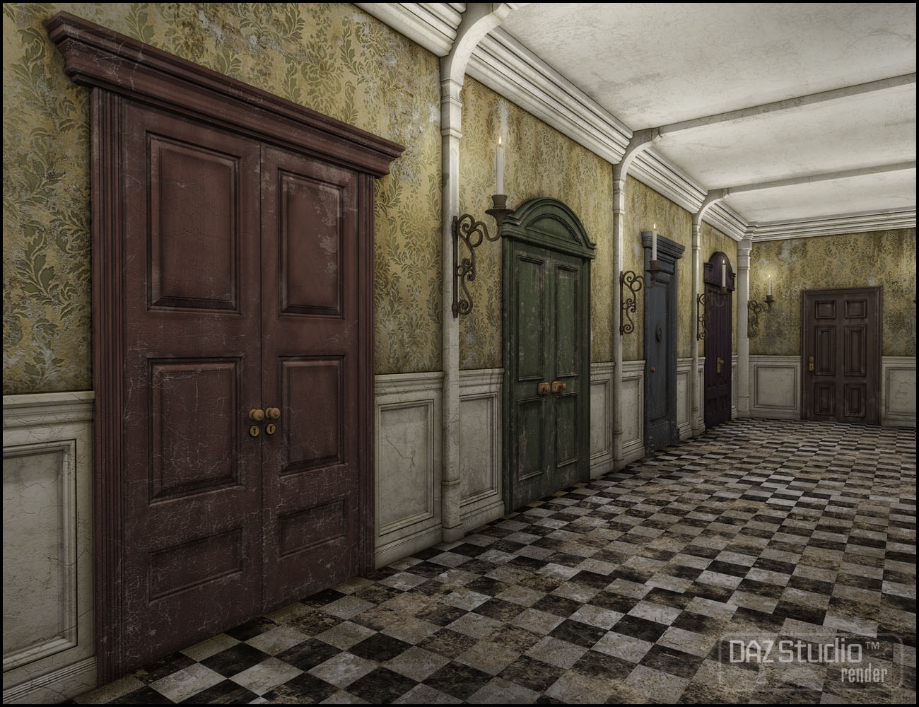 Dubious Hallway by: Jack Tomalin, 3D Models by Daz 3D