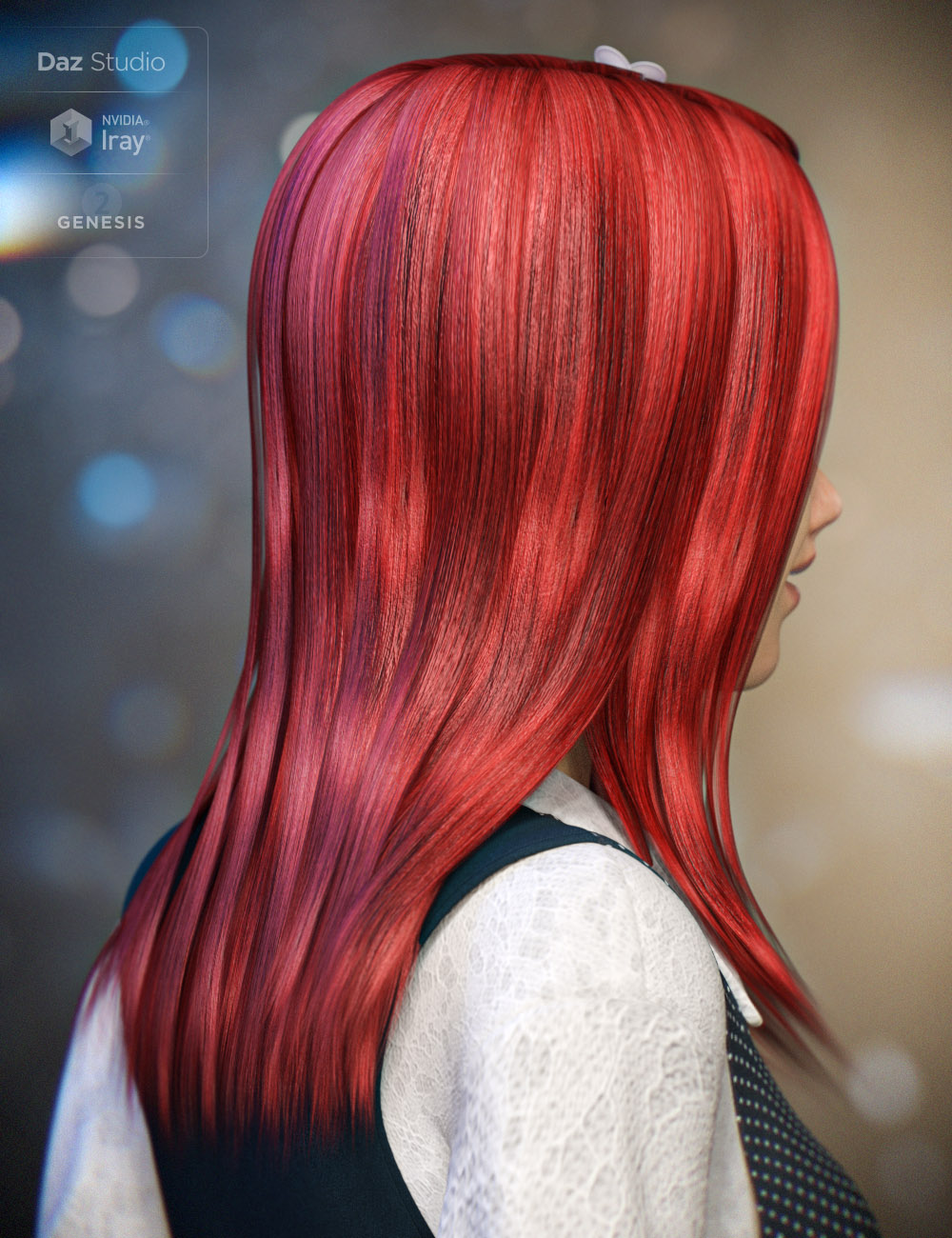 Sweet Flower Hair by: , 3D Models by Daz 3D
