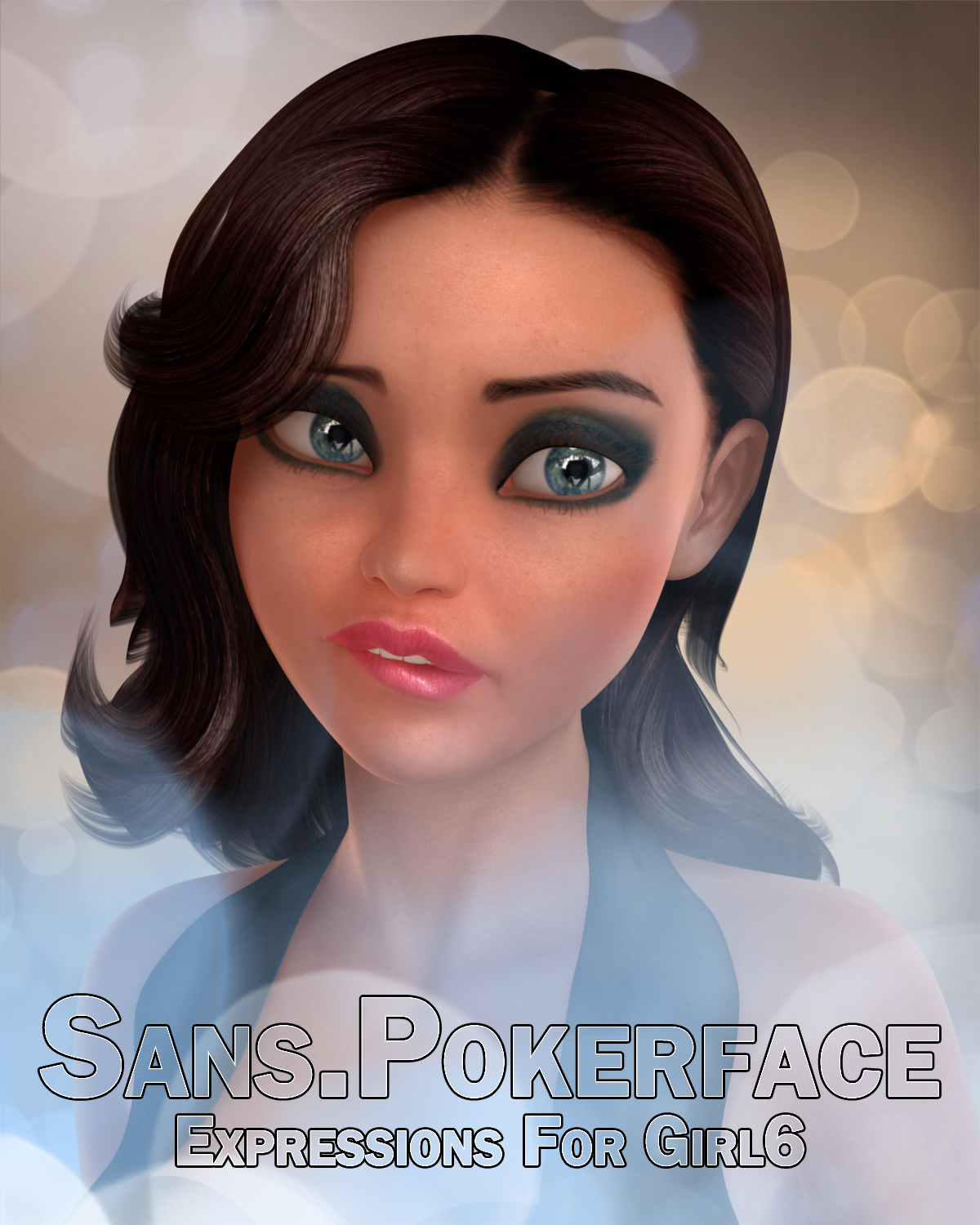 Sans.Pokerface Expressions for Girl 6 by: TheNathanParable, 3D Models by Daz 3D