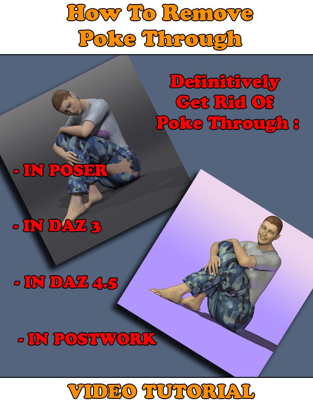 How To Remove Poke Through by: V3Digitimes, 3D Models by Daz 3D