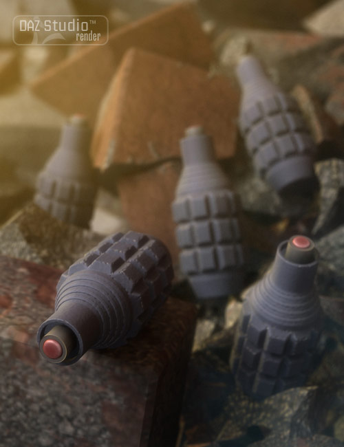 Grenade Bundle by: Valandar, 3D Models by Daz 3D